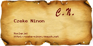 Czeke Ninon névjegykártya
